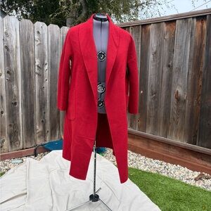Indispensable Car Coat Wool Blend - Ruby Red